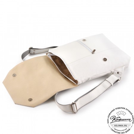 Кожаный рюкзак "Голландия New" (белый)